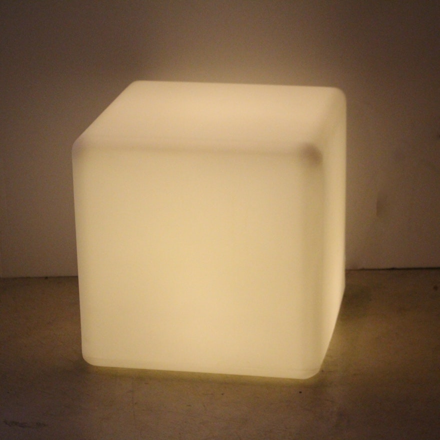 Lighted Molded Plastic Side Table