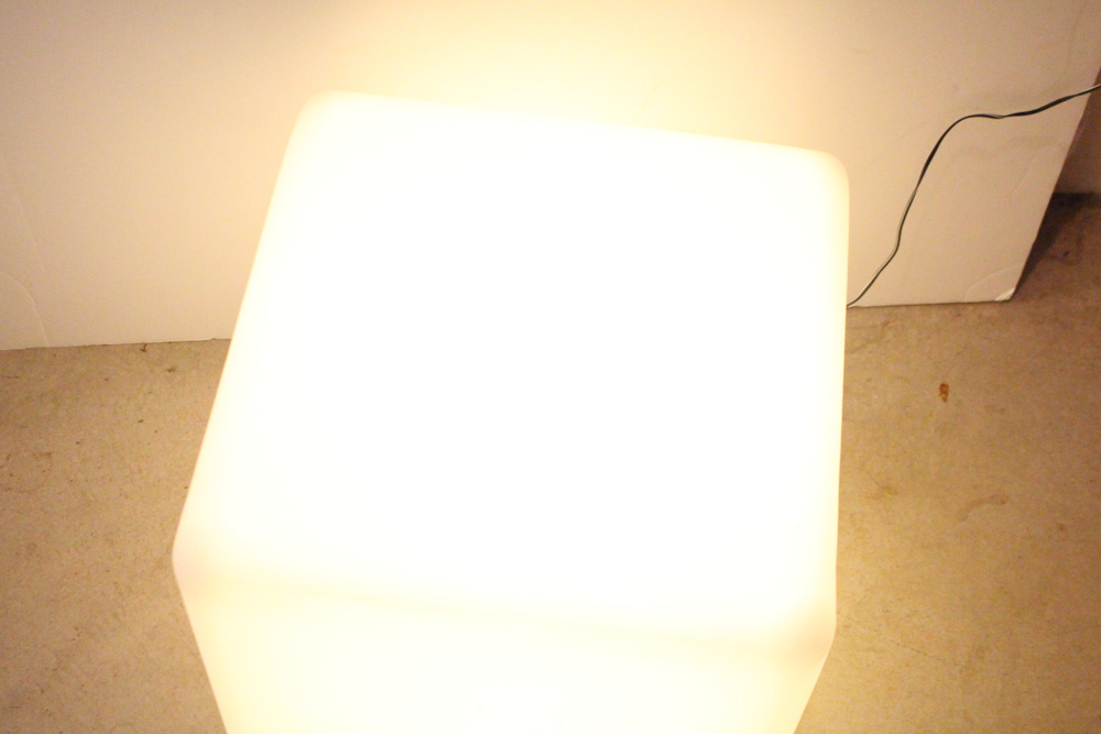 Lighted Molded Plastic Side Table