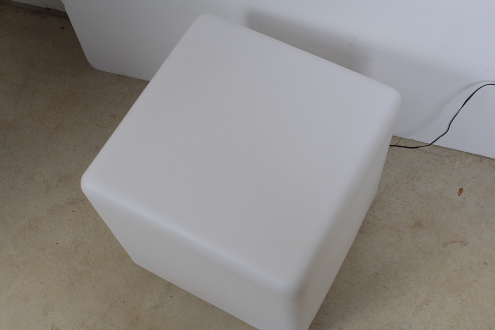 Lighted Molded Plastic Side Table
