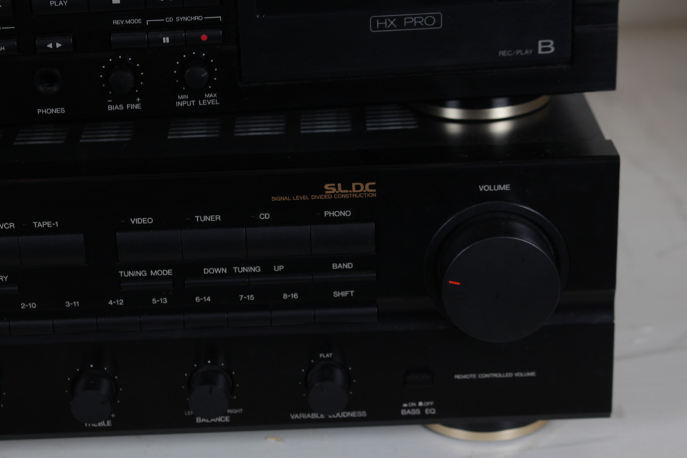 Denon Stereo Receiver and Double Cassette Tape Deck
