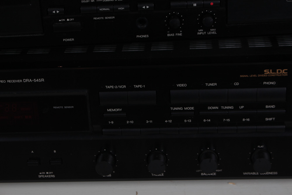Denon Stereo Receiver and Double Cassette Tape Deck