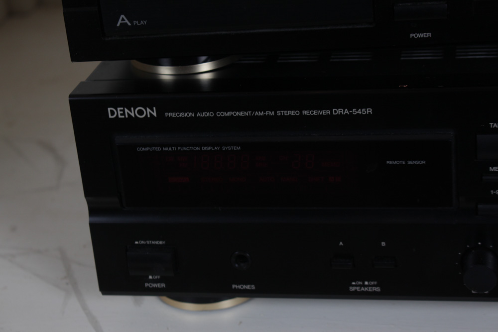 Denon Stereo Receiver and Double Cassette Tape Deck