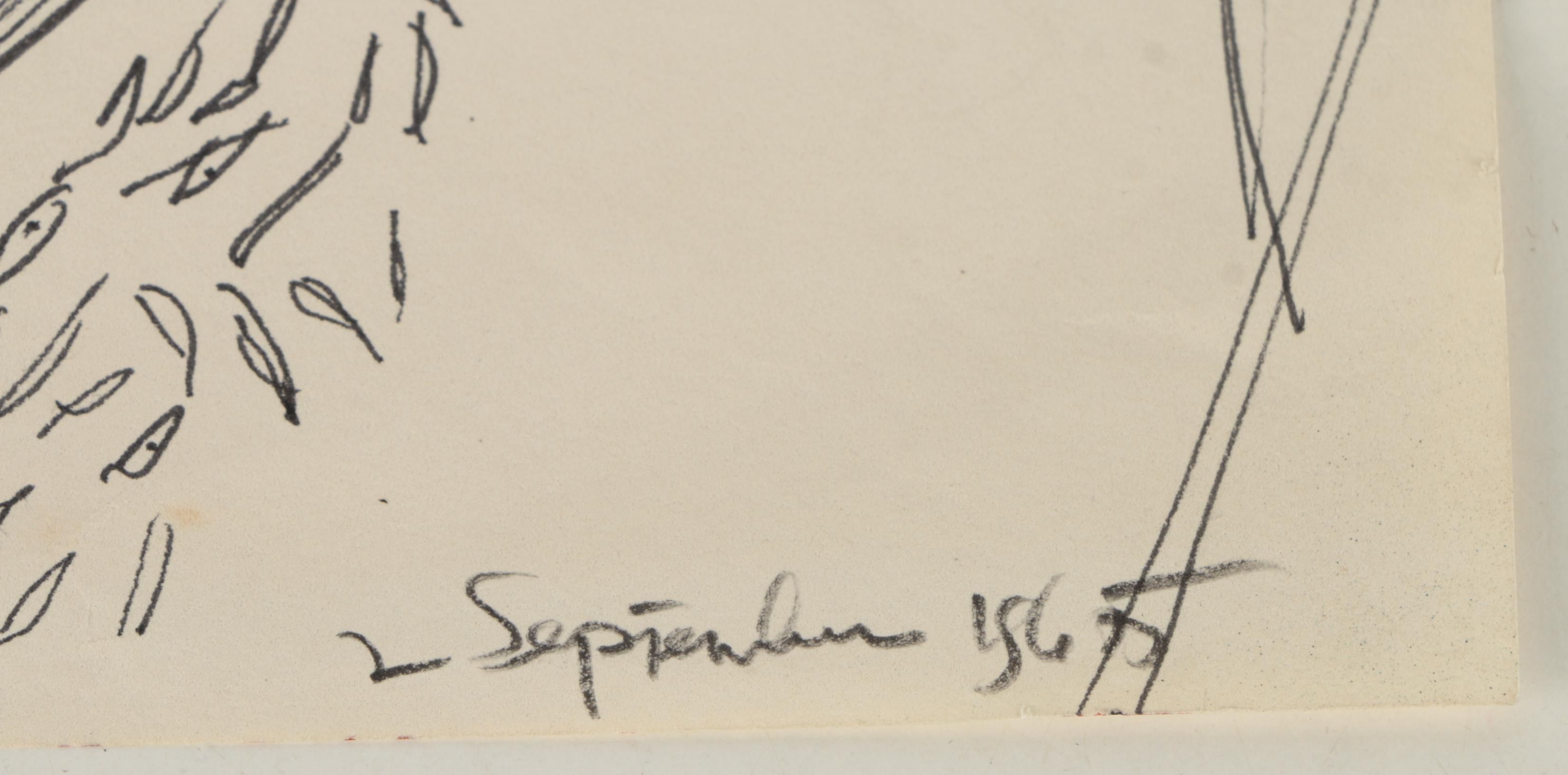 Collection of Ink and Graphite Drawings Featuring Henry C. Meyer