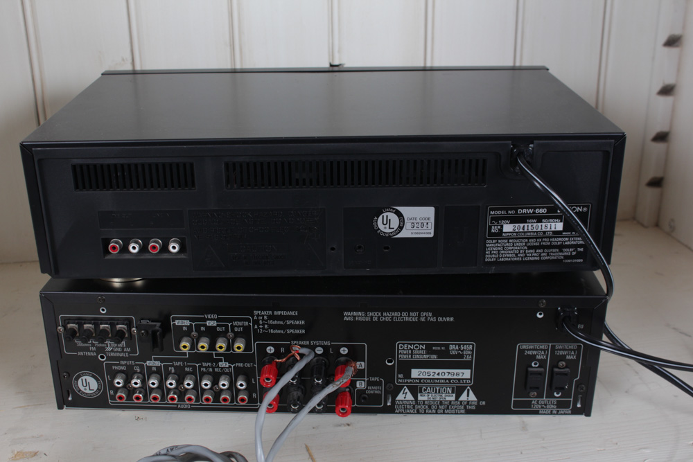 Denon Stereo Receiver and Double Cassette Tape Deck