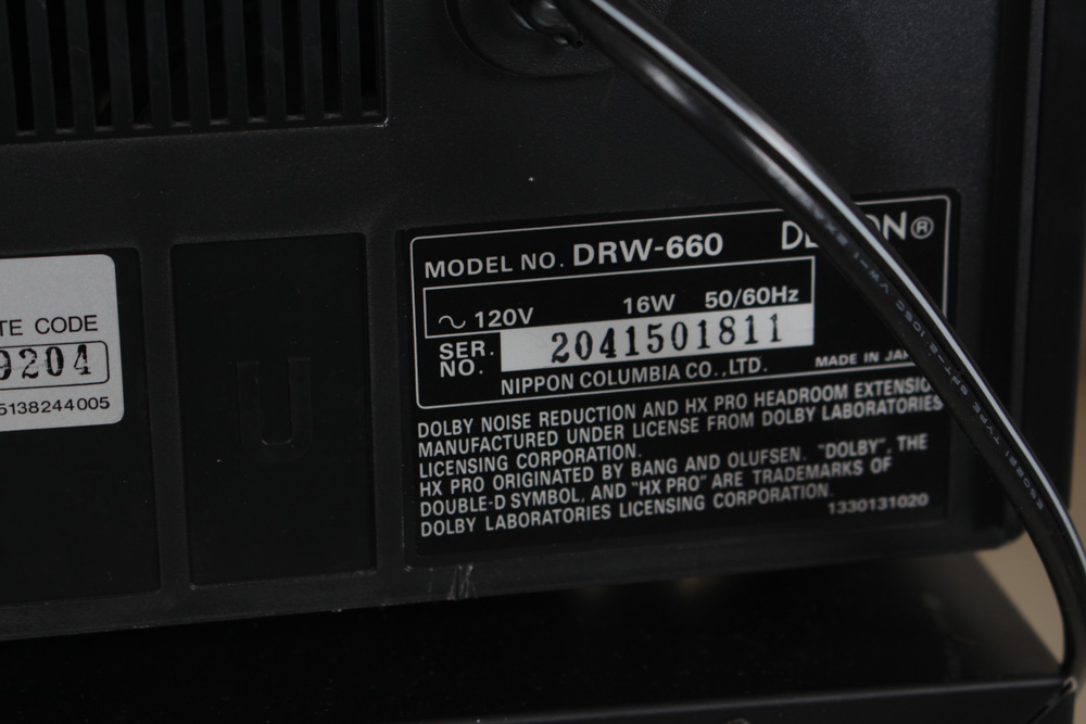 Denon Stereo Receiver and Double Cassette Tape Deck