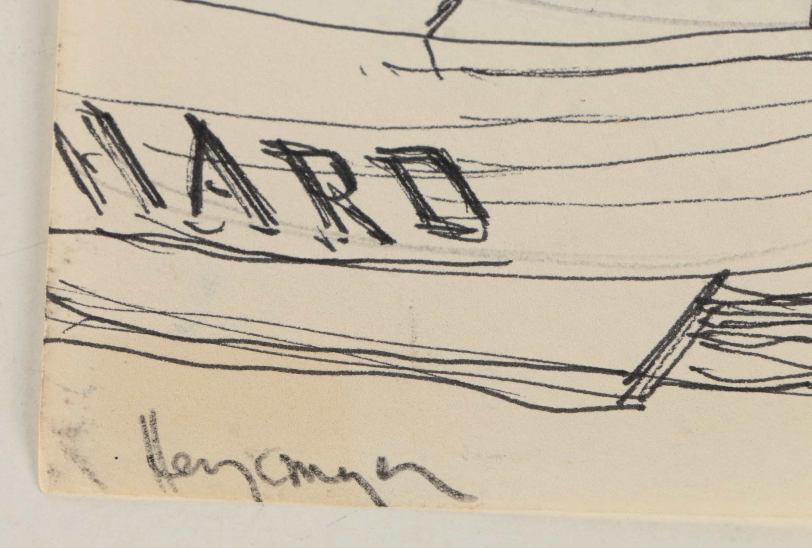 Collection of Ink and Graphite Drawings Featuring Henry C. Meyer