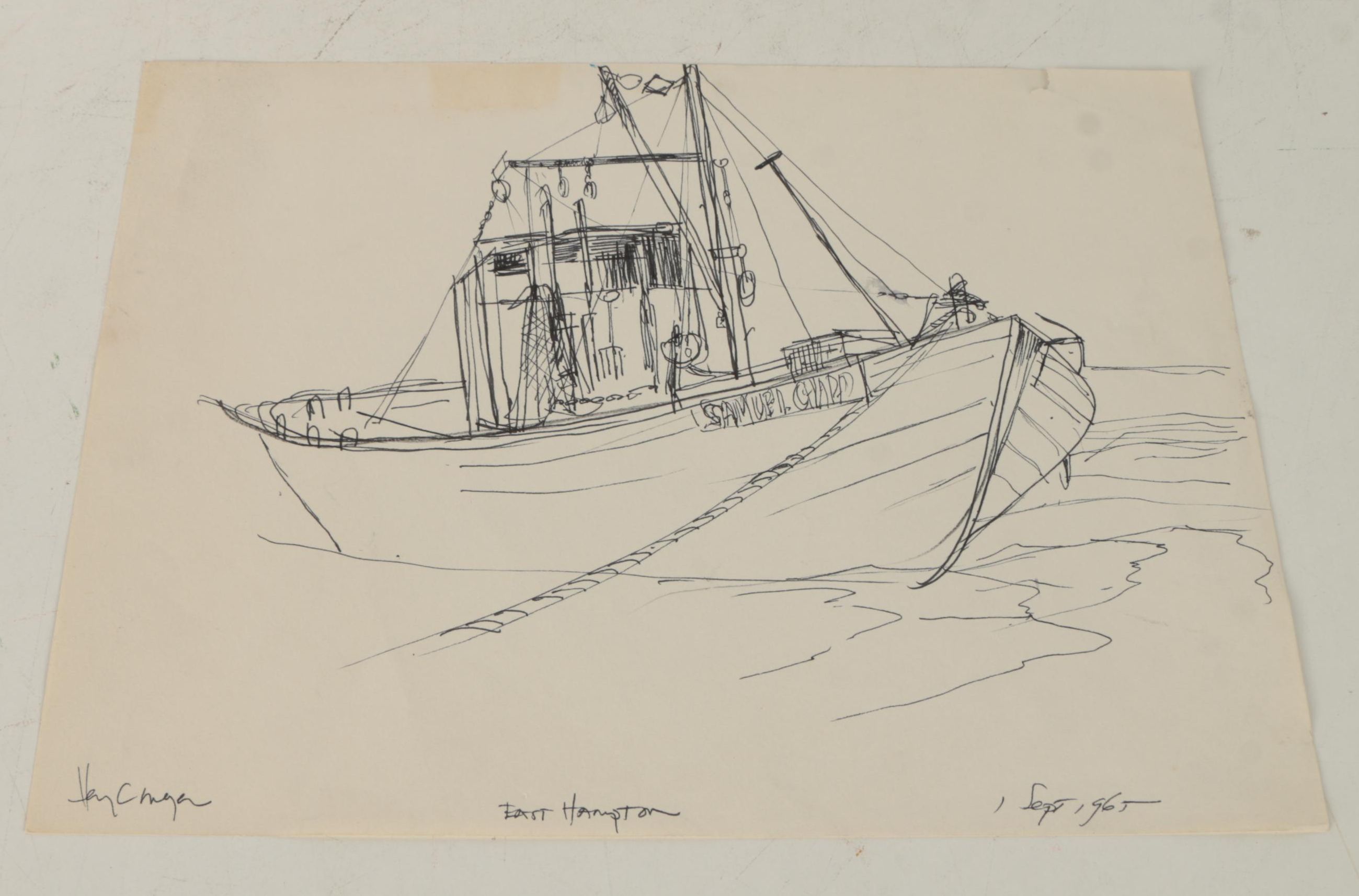 Collection of Ink and Graphite Drawings Featuring Henry C. Meyer