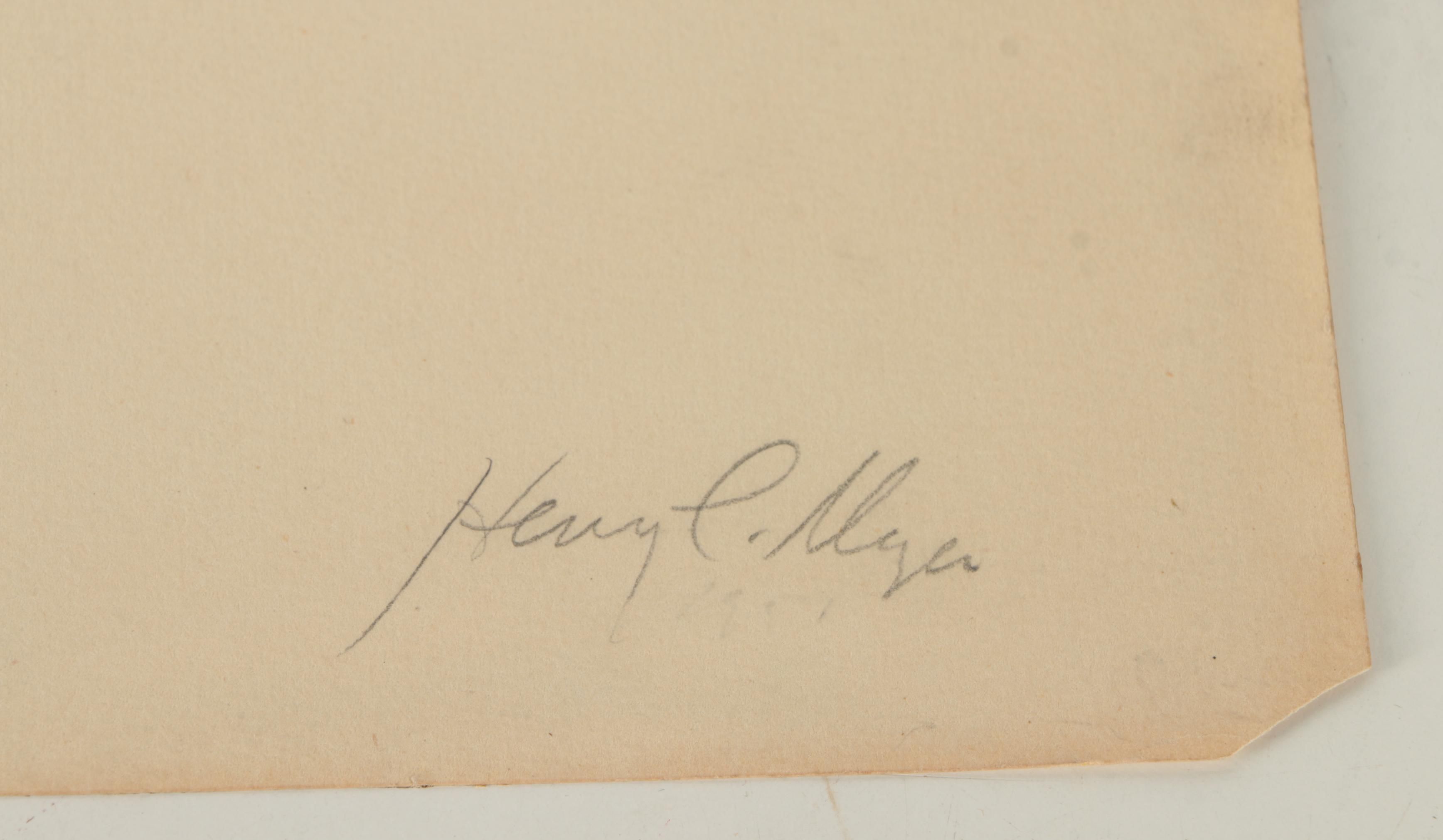 Collection of Ink and Graphite Drawings Featuring Henry C. Meyer