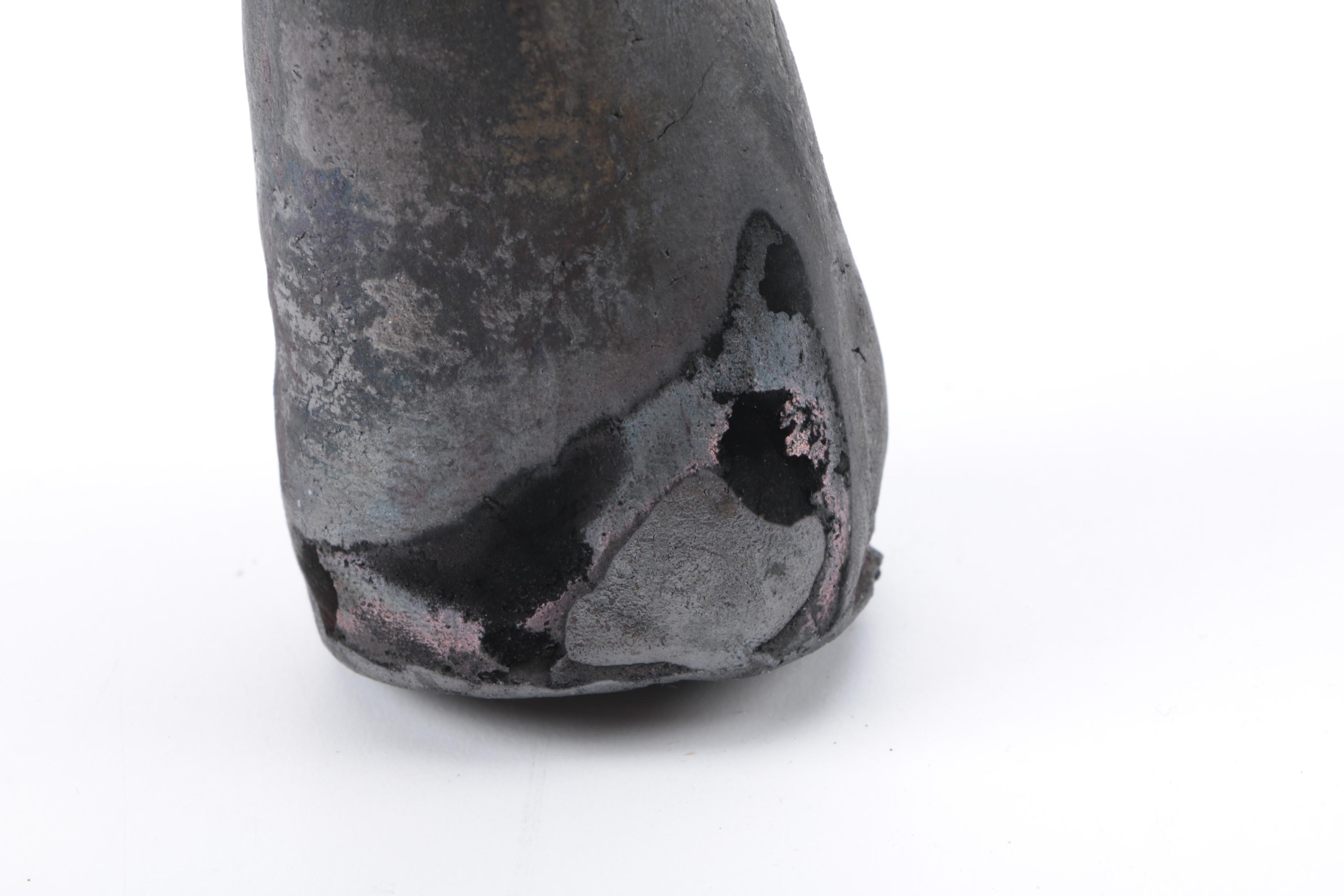 Signed Raku Fired Art Pottery Figurines