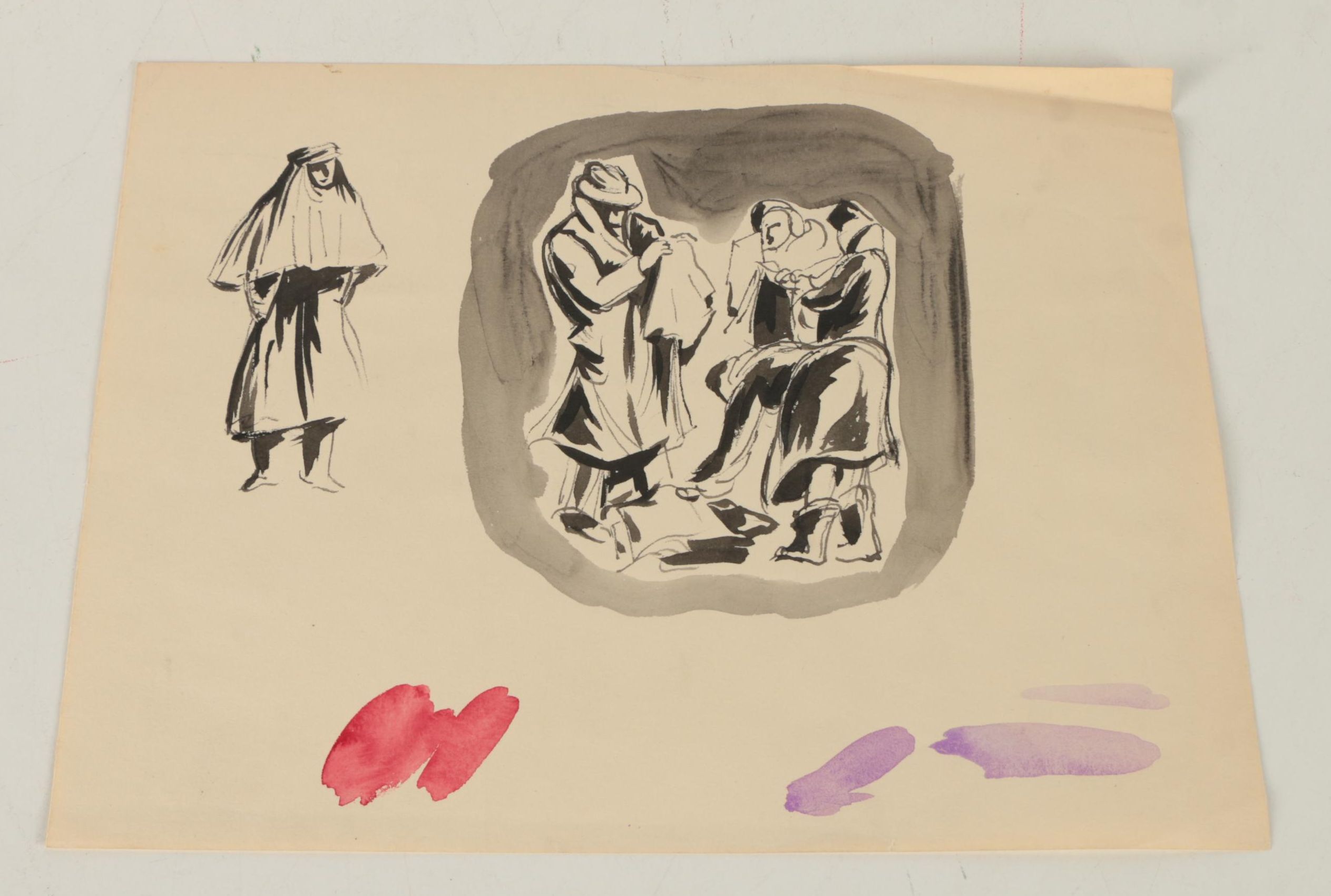 Collection of Ink and Graphite Drawings Featuring Henry C. Meyer