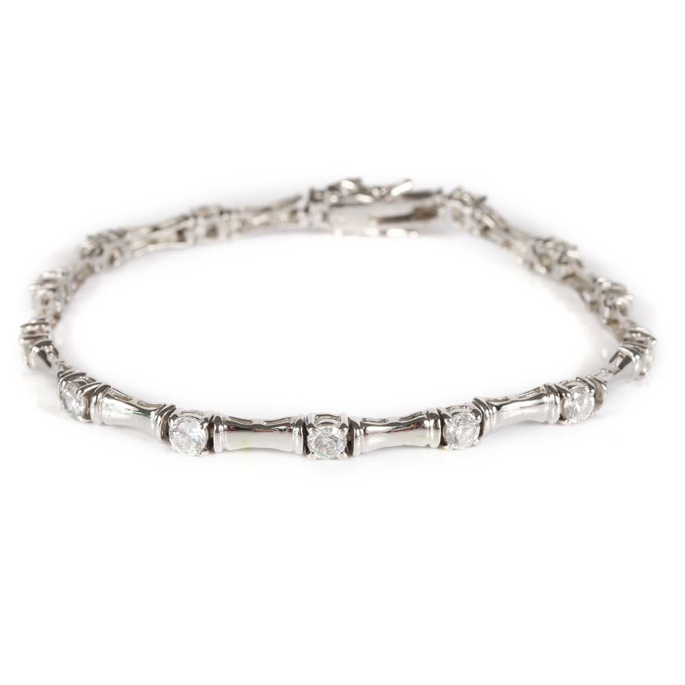 Sterling Silver Cubic Zirconia Bracelet