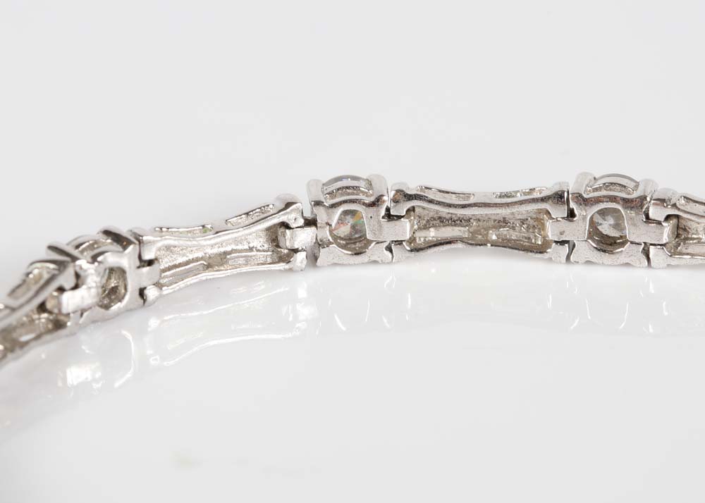 Sterling Silver Cubic Zirconia Bracelet