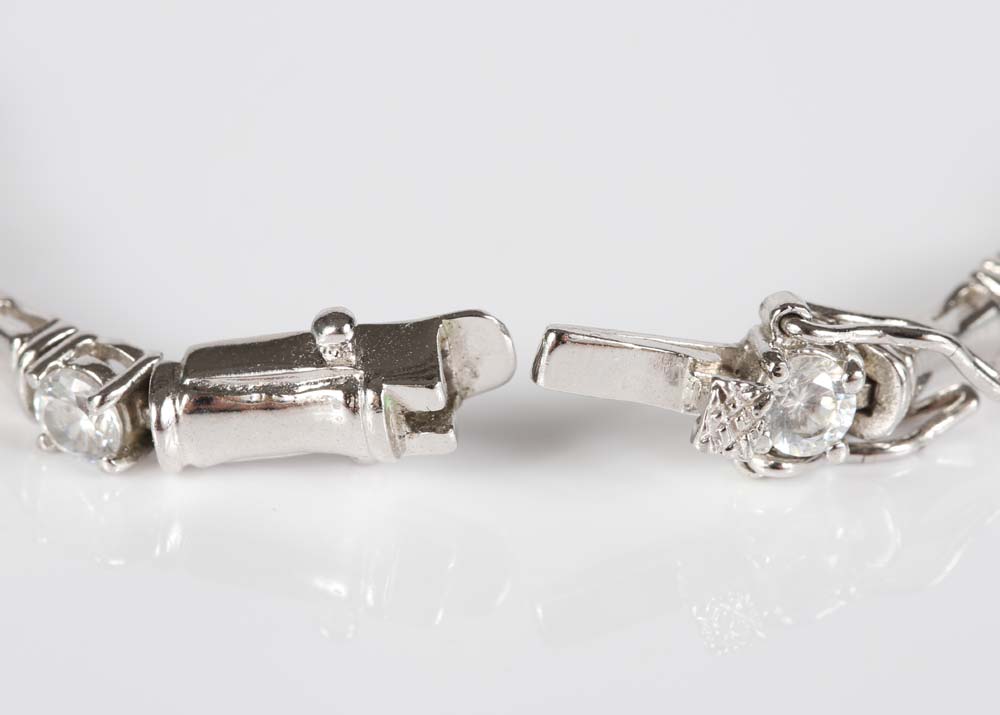 Sterling Silver Cubic Zirconia Bracelet