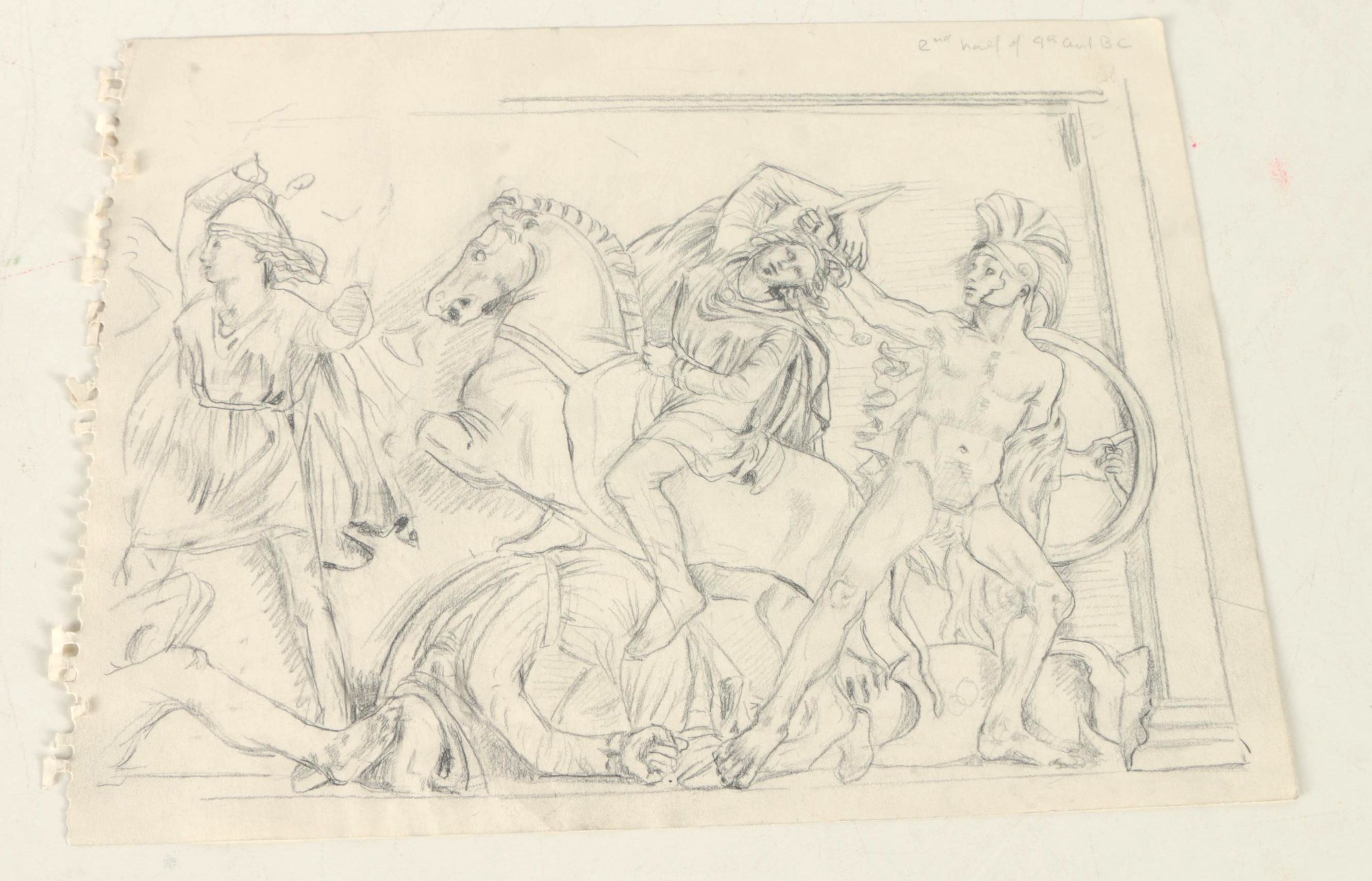 Collection of Ink and Graphite Drawings Featuring Henry C. Meyer