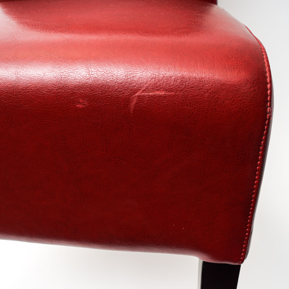 Set of Red Upholstered Chairs