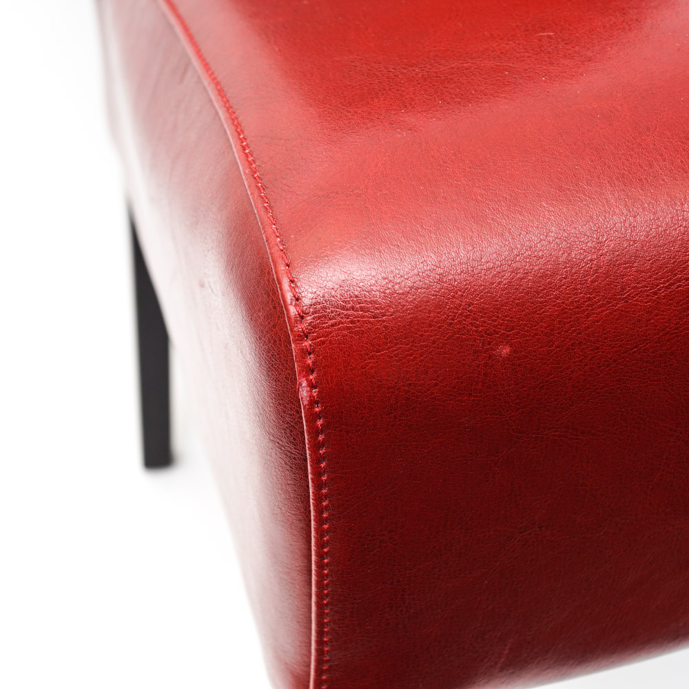 Set of Red Upholstered Chairs