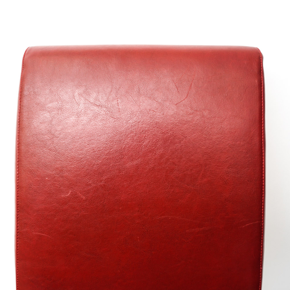 Set of Red Upholstered Chairs