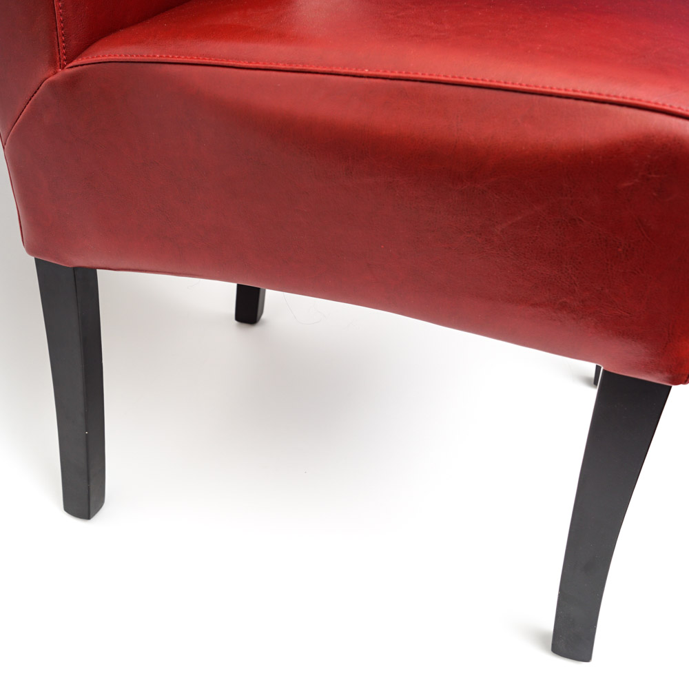 Set of Red Upholstered Chairs