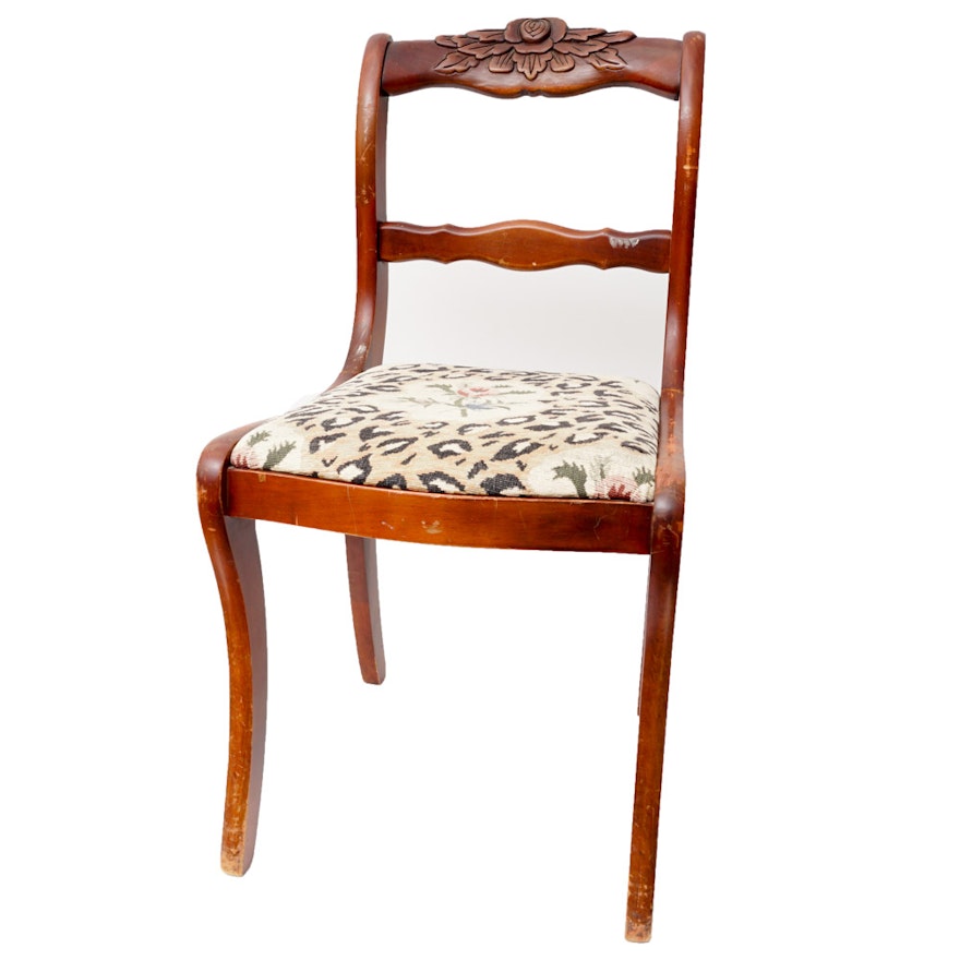 Vintage Carved Wood Chair