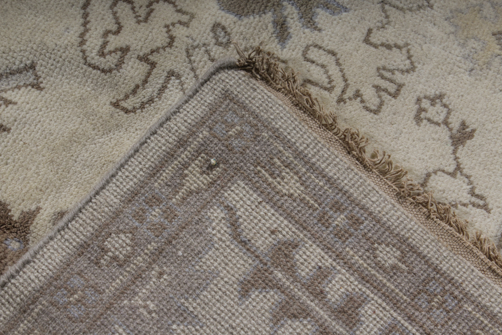 Hand-Knotted Pakistani Oushak Chobi Area Rug