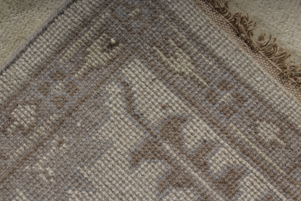 Hand-Knotted Pakistani Oushak Chobi Area Rug