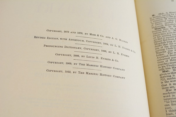 "Encyclopedia of Freemasonry" Revised Edition Hardcover Books, Vol. 1&2