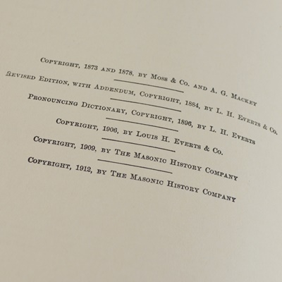 "Encyclopedia of Freemasonry" Revised Edition Hardcover Books, Vol. 1&2