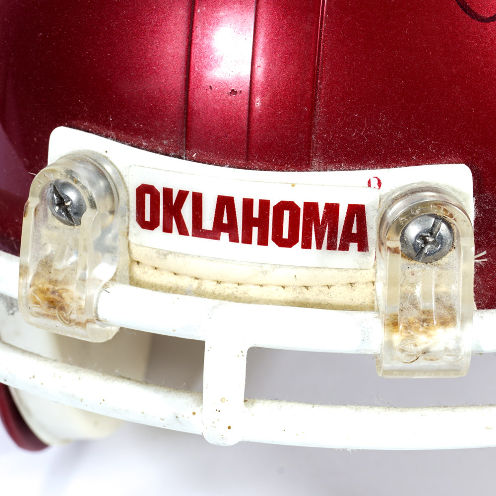 Barry Switzer and Bob Stoops  Autographed Oklahoma Sooners Football Helmet