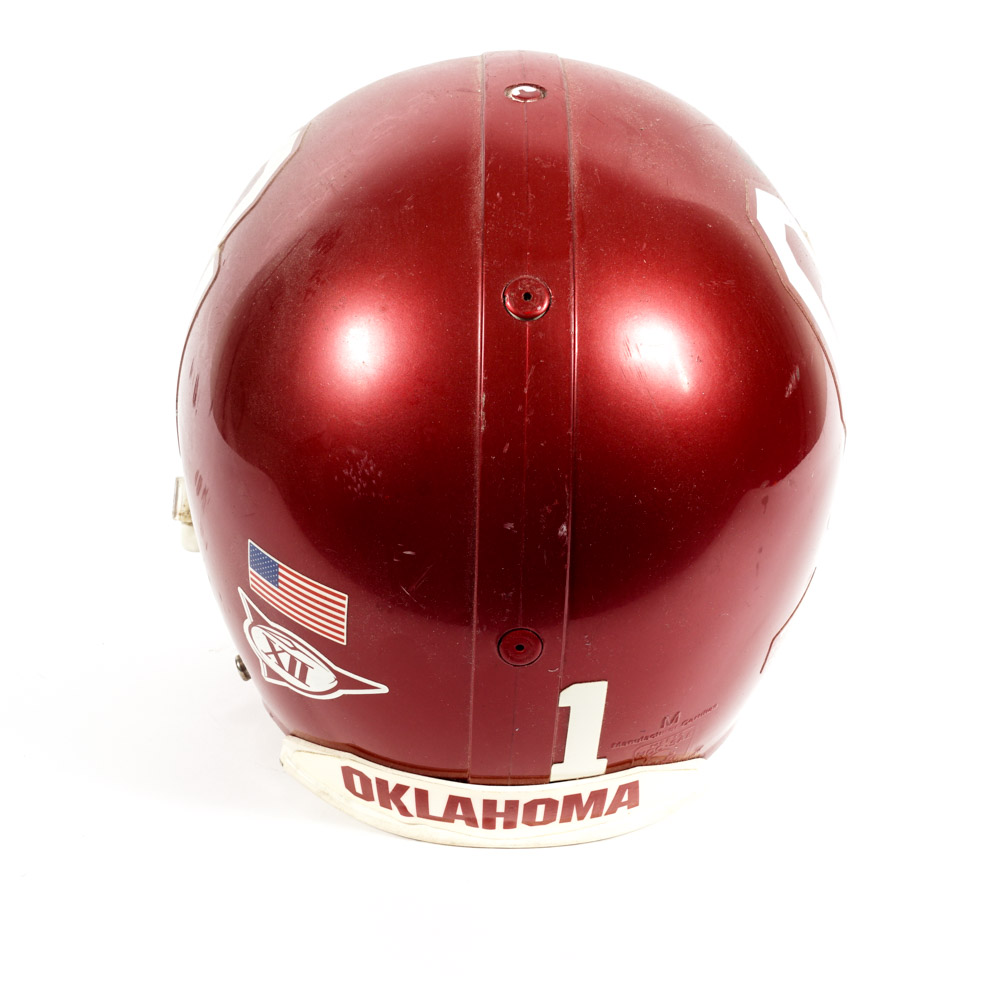 Barry Switzer and Bob Stoops  Autographed Oklahoma Sooners Football Helmet