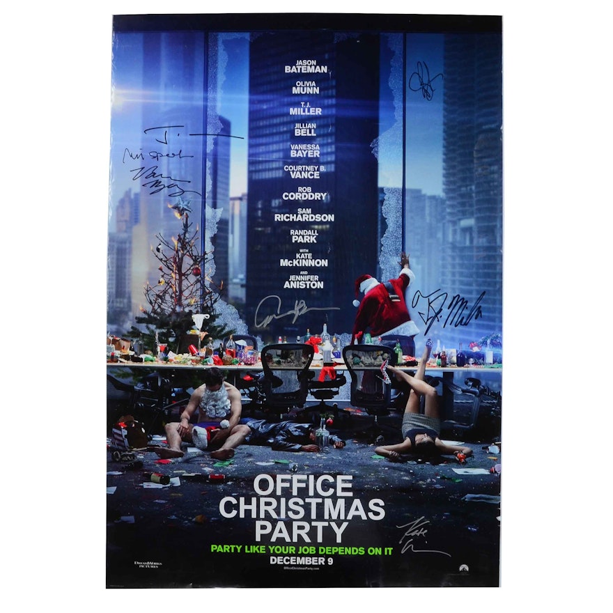 "Office Christmas Party" Signed Movie Poster