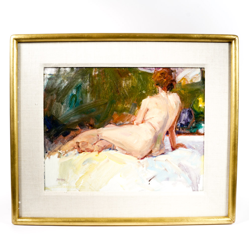 Ann Dettmer Original Oil Painting on Canvas Depicting Nude