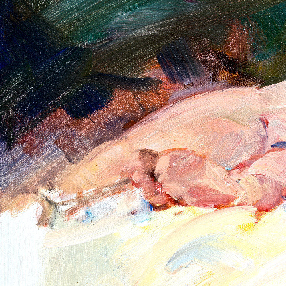 Ann Dettmer Original Oil Painting on Canvas Depicting Nude