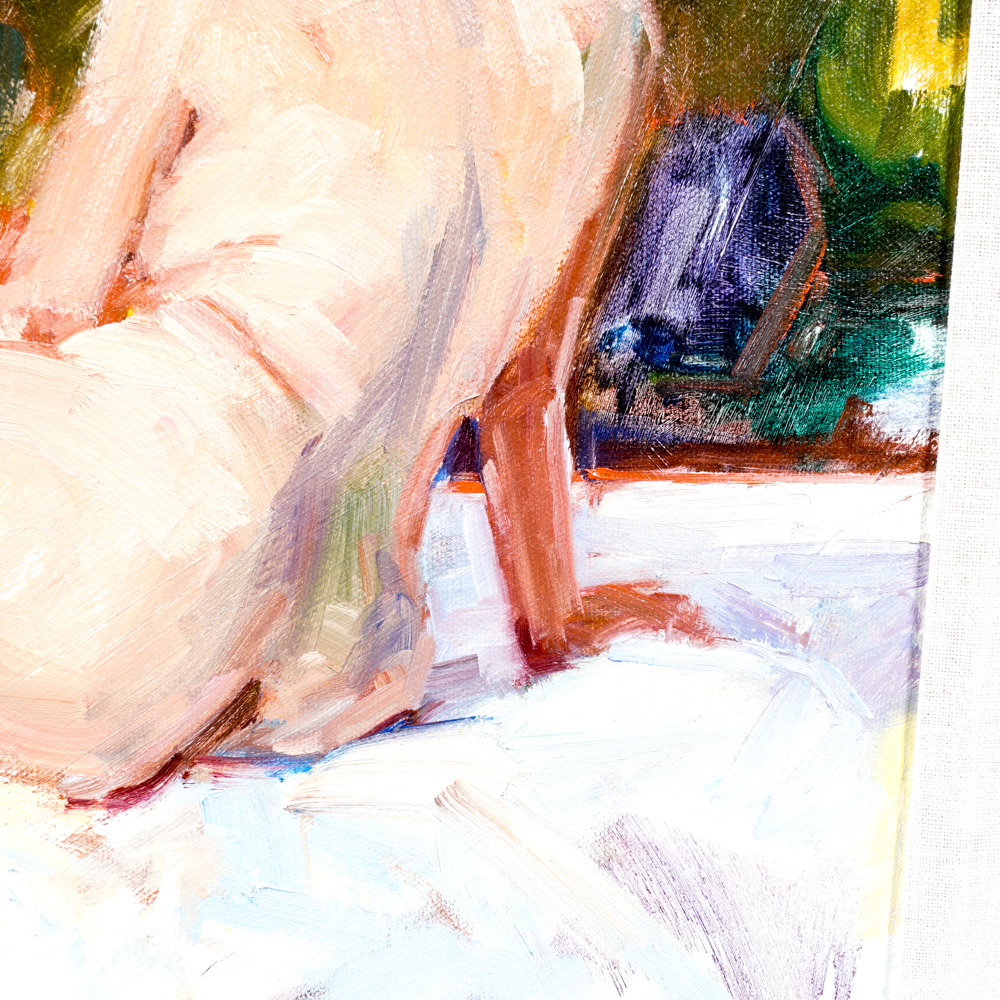 Ann Dettmer Original Oil Painting on Canvas Depicting Nude