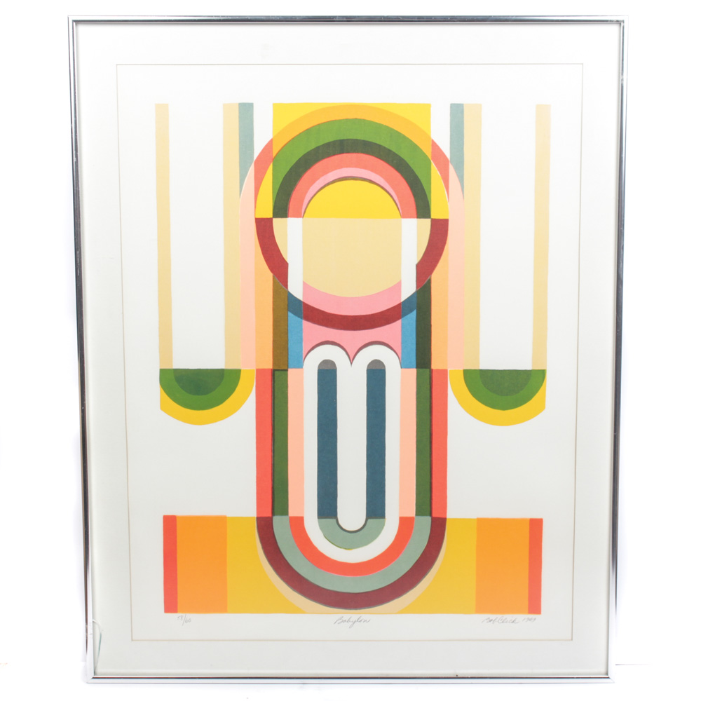 Bob Click 1969 Signed Limited Edition Serigraph "Babylon"