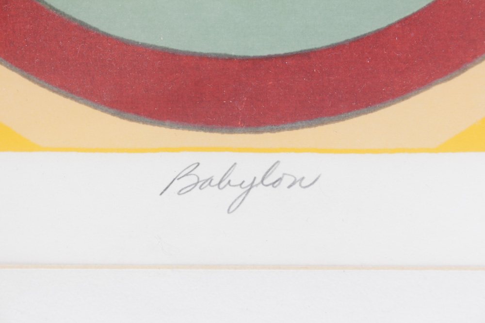 Bob Click 1969 Signed Limited Edition Serigraph "Babylon"