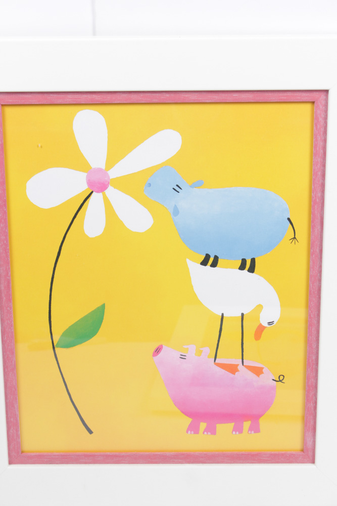 Whimsical Animal Offset Lithographs