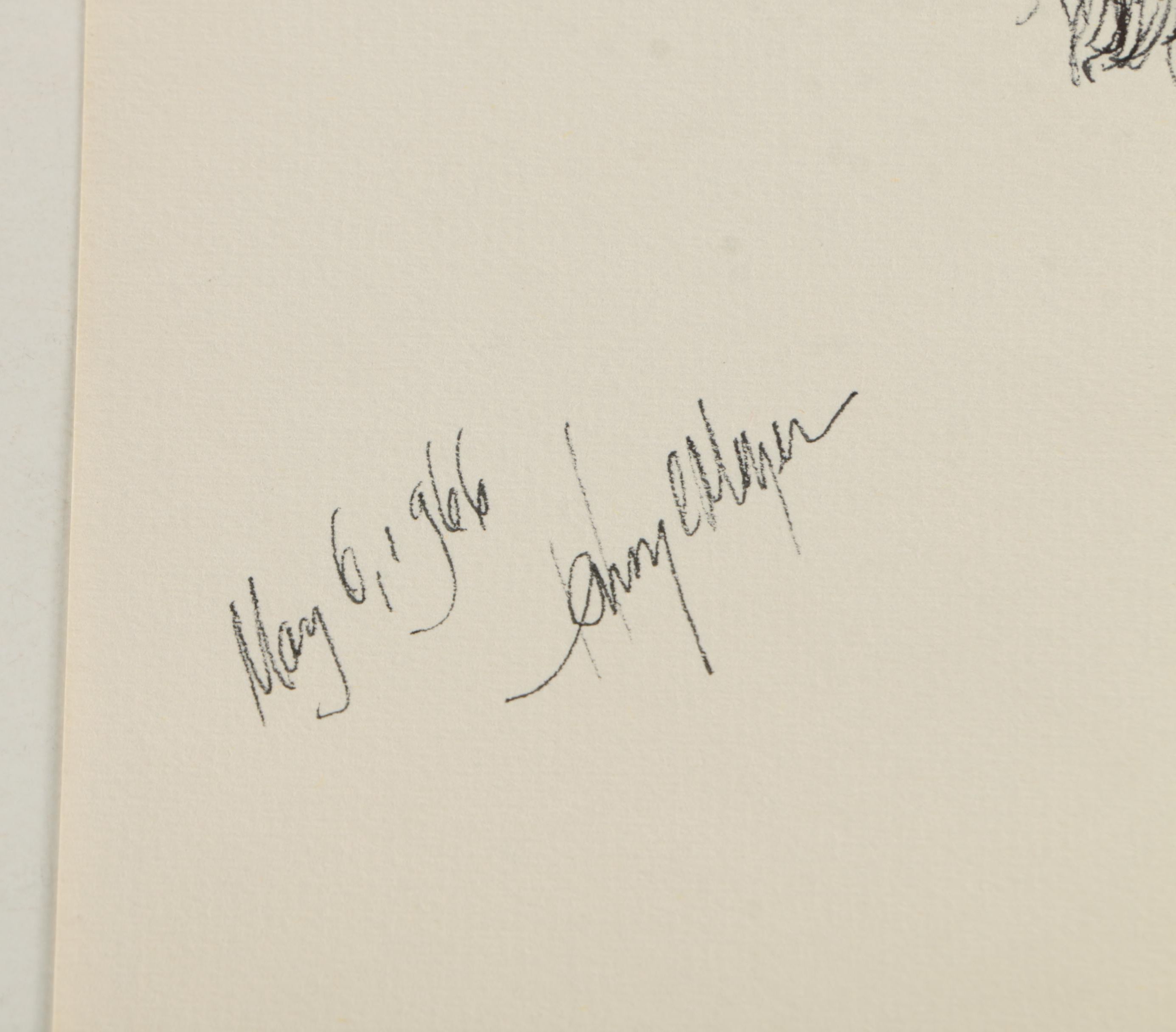 Henry C. Meyer 1960s Ink Sketches on Paper of Christ on the Cross