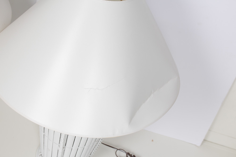 Pair of Wicker Table Lamps