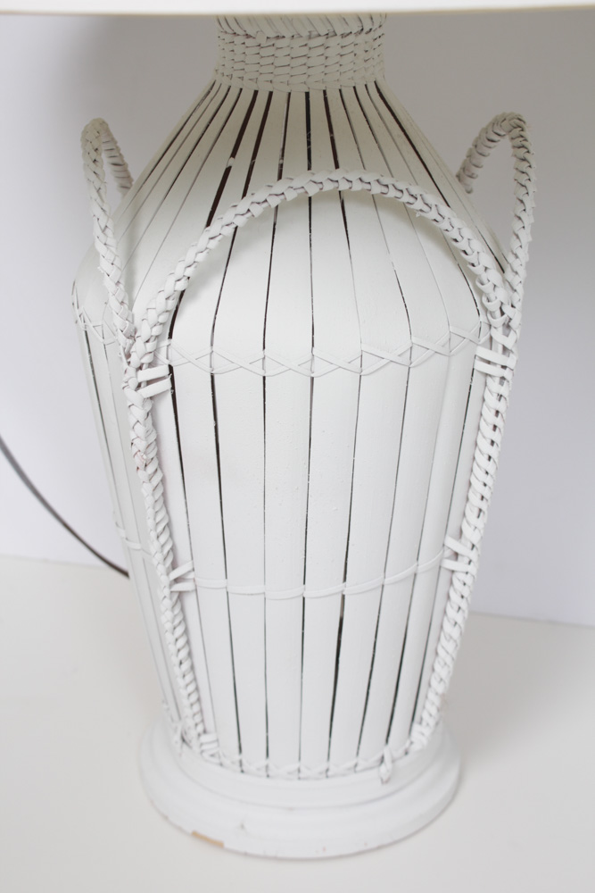 Pair of Wicker Table Lamps