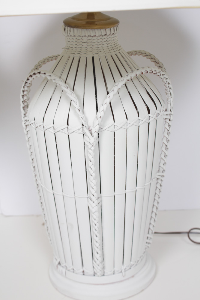 Pair of Wicker Table Lamps