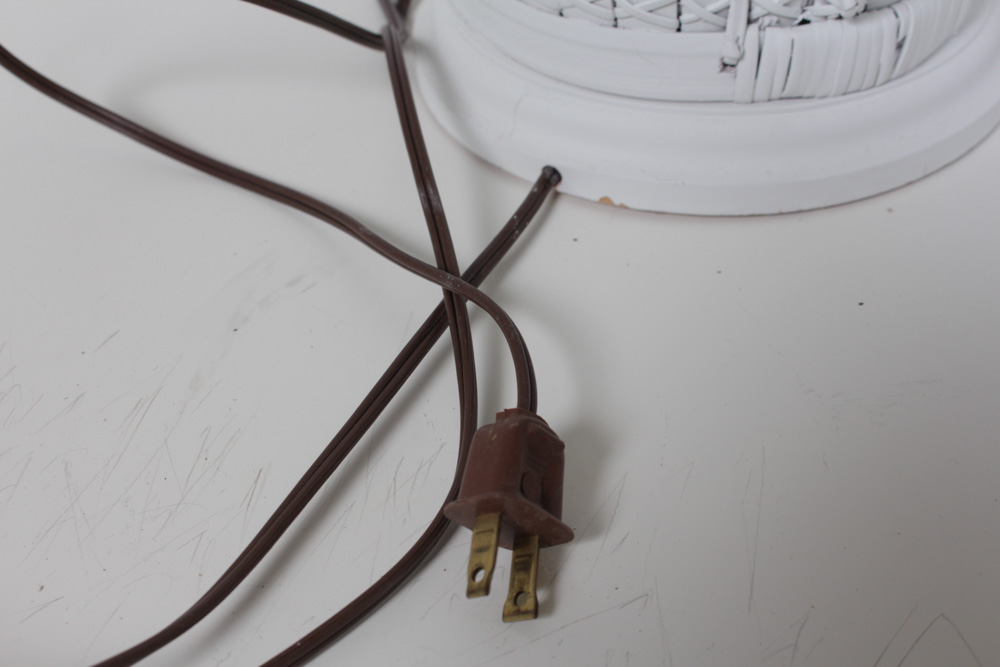 Pair of Wicker Table Lamps