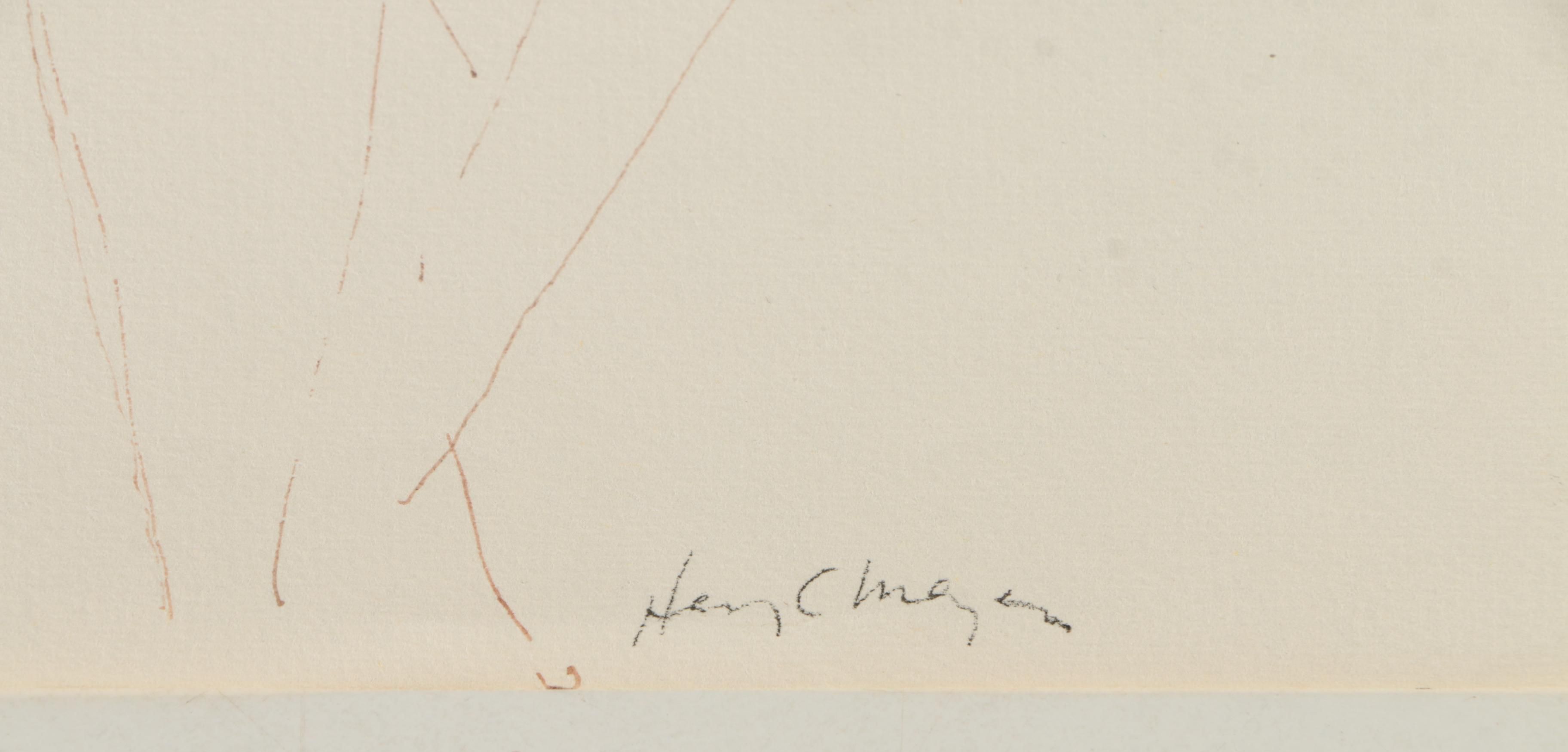 Henry C. Meyer 1960s Ink Sketches on Paper of Christ on the Cross