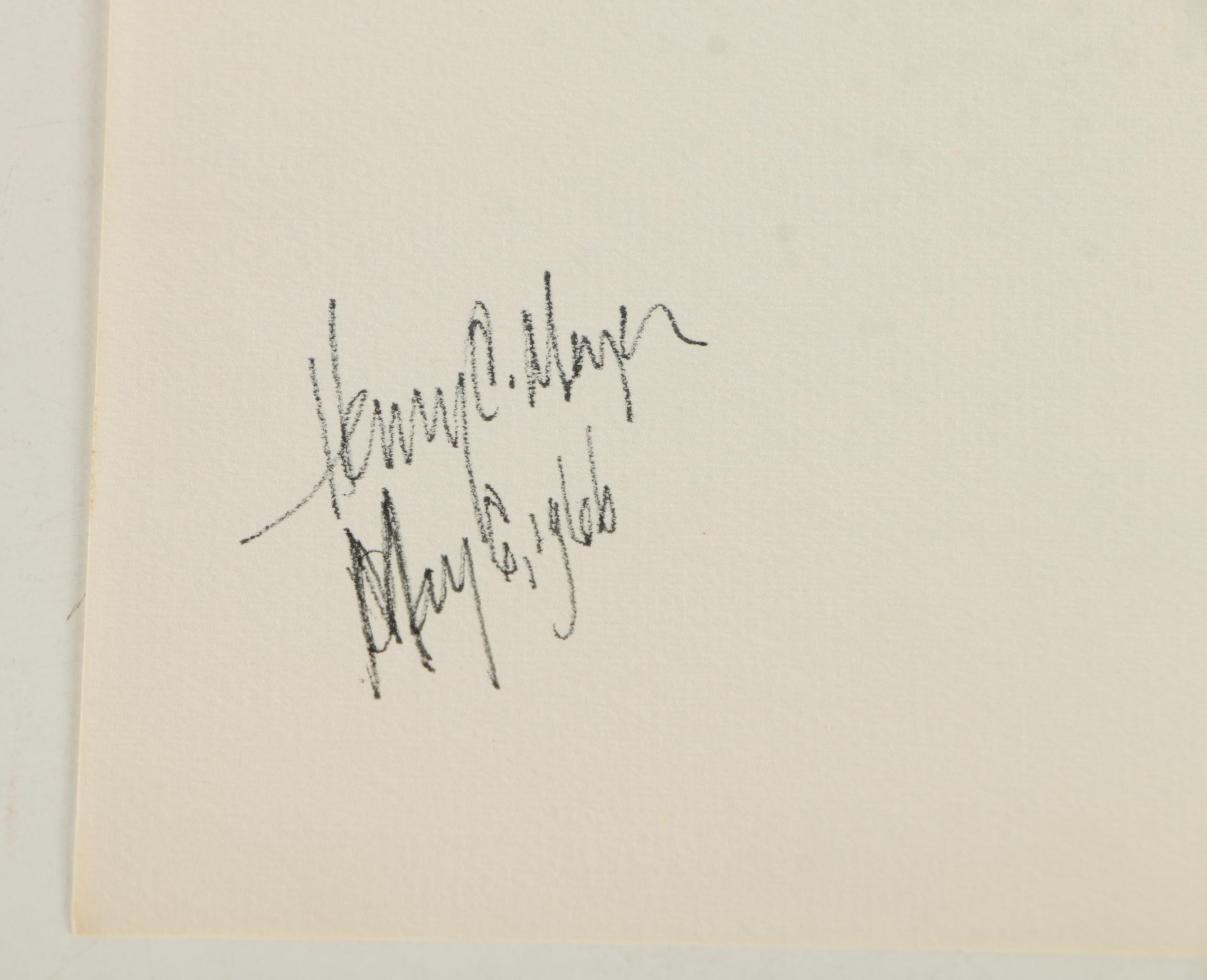 Henry C. Meyer 1960s Ink Sketches on Paper of Christ on the Cross