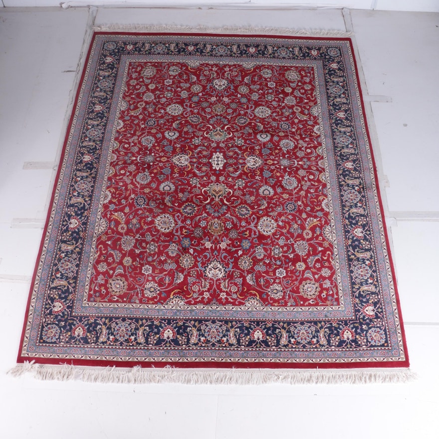 Finely Hand-Knotted Indo-Persian Area Rug