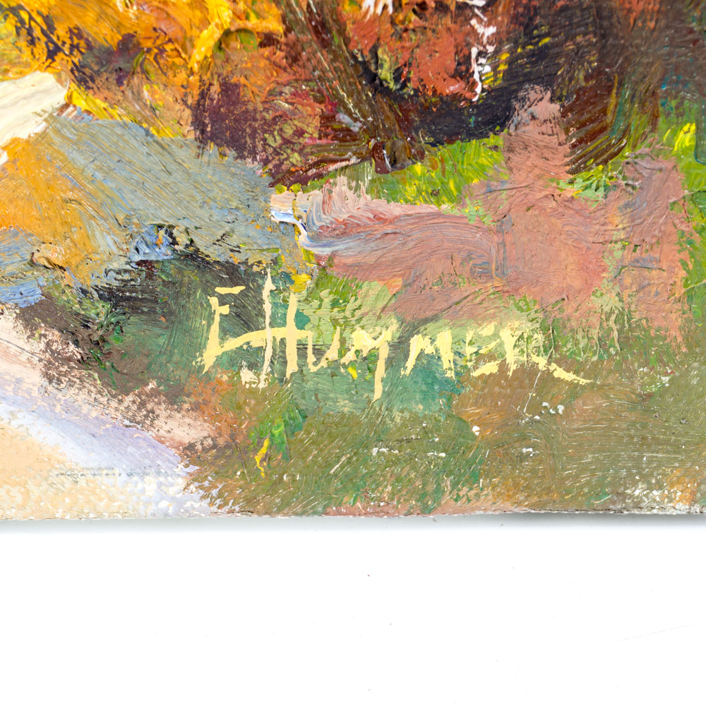 Edward J. Hummer Oil Painting "Walking Home"