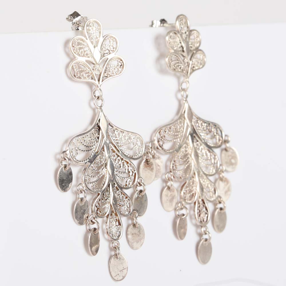 Sterling Silver Chandelier Earrings