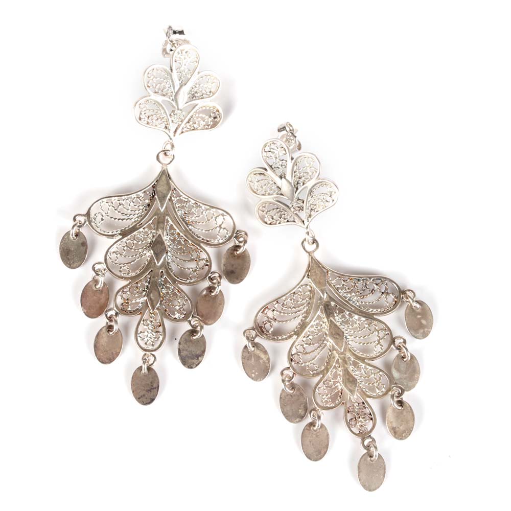 Sterling Silver Chandelier Earrings