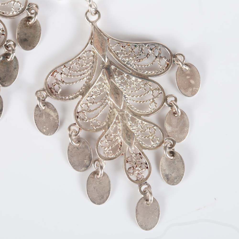 Sterling Silver Chandelier Earrings