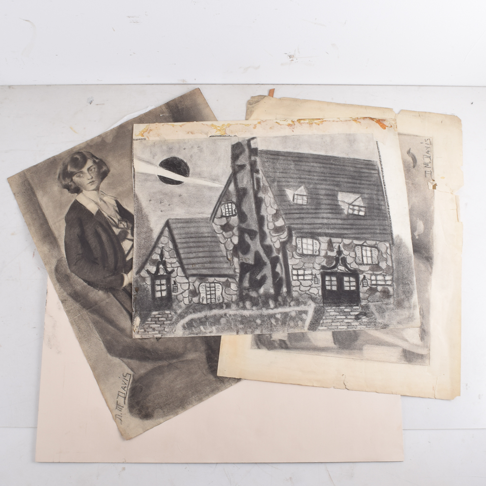 Dorothy M. Davis Charcoal Drawings