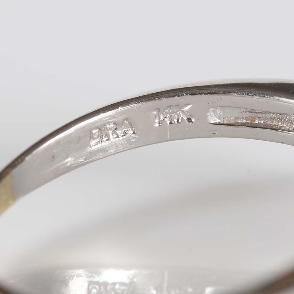 14K White Gold 1.50 CTW Sapphire and Diamond Ring